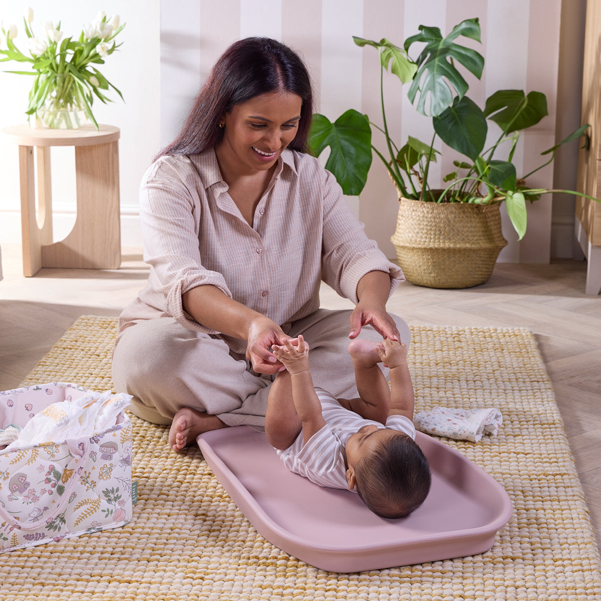 Tutti Bambini Cushi Mini Changing Mat - Petal