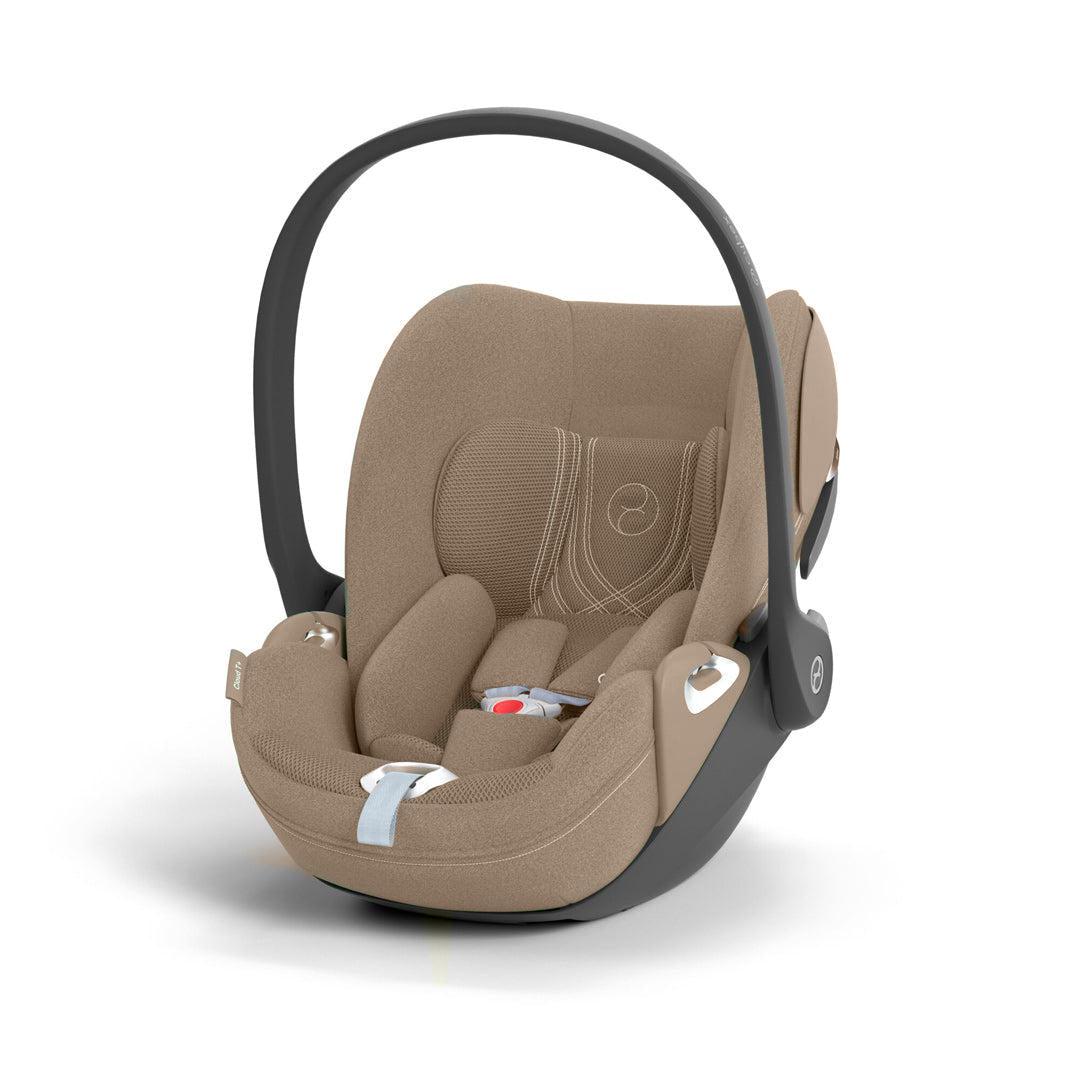 Cybex e-PRIAM Fold Cot Travel System Bundle - Style Cozy Beige & Matt Black Frame