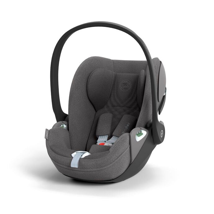 Cybex e-PRIAM Fold Cot Travel System Bundle - Style City Grey & Chrome Brown Frame