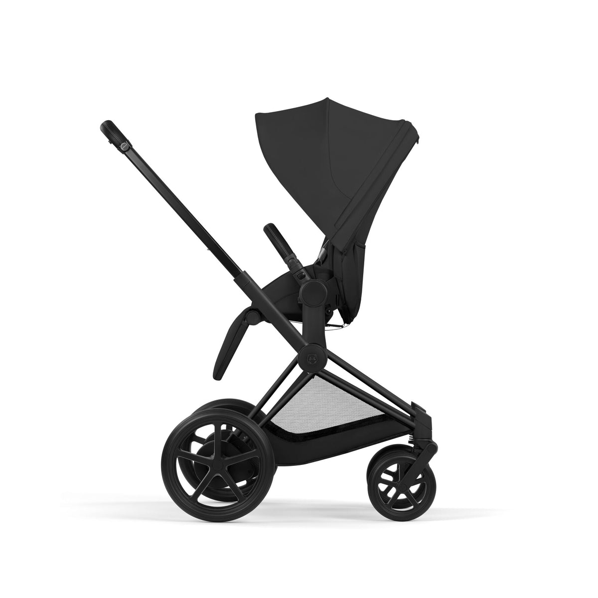 Cybex e-Priam Comfort Set (Pushchair & Carrycot) - Sepia Black with Matt Black Frame