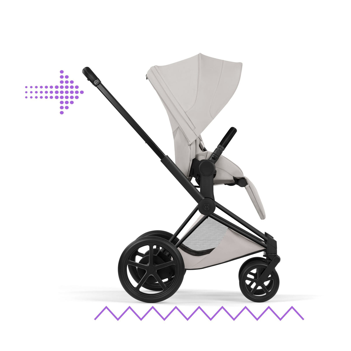 Cybex ePriam Style Pushchair - City Grey with Matt Black Frame