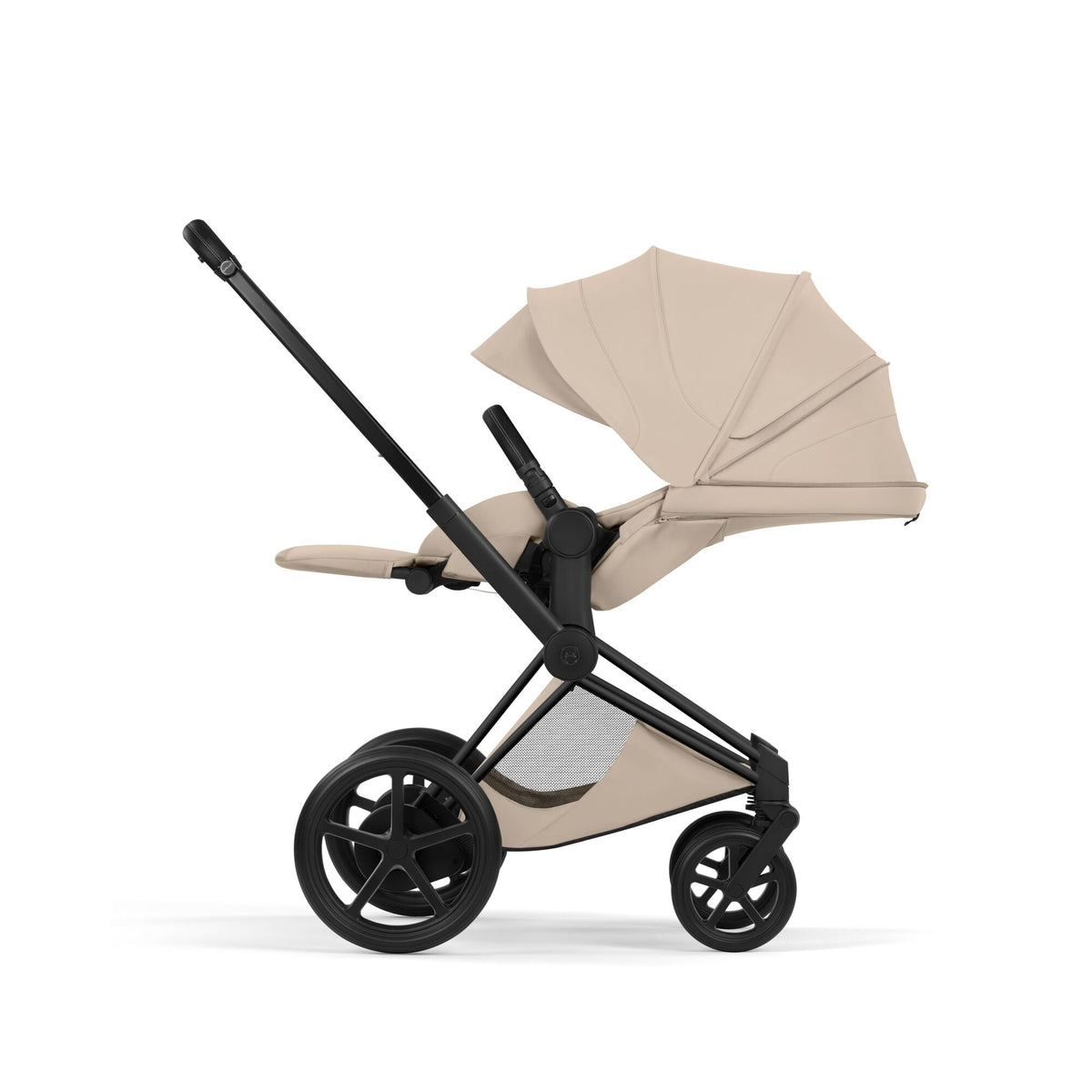 Cybex ePriam Style Pushchair - Cozy Beige with Matt Black Frame