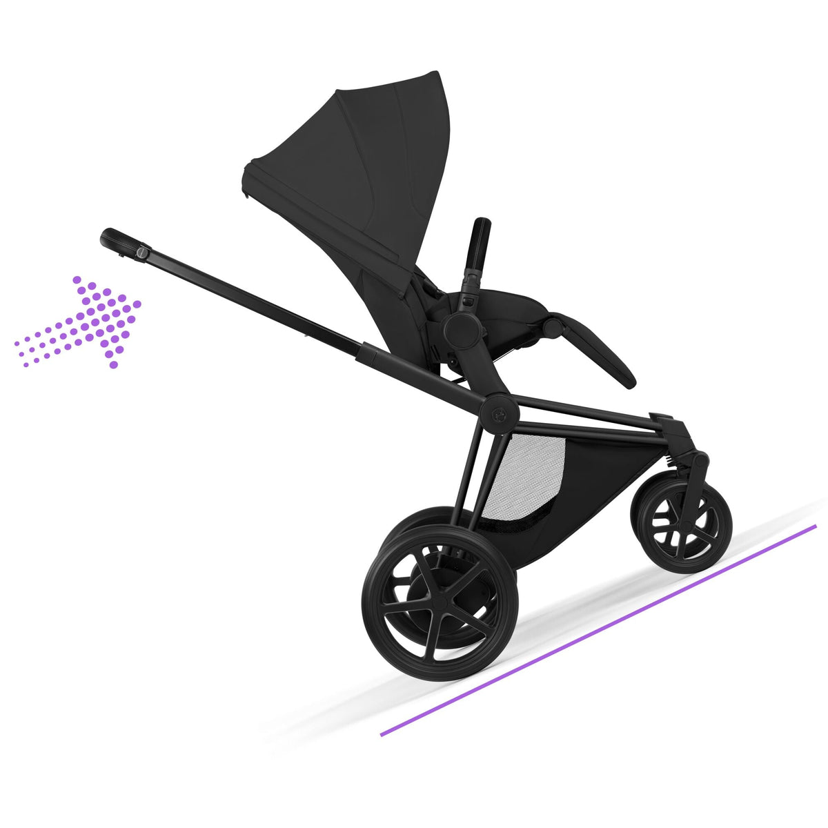 Cybex ePriam Style Pushchair - Sepia Black with Matt Black Frame