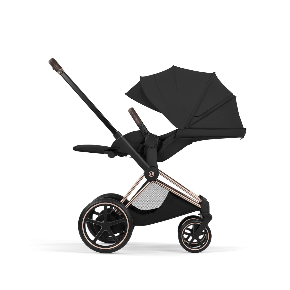 Cybex ePriam Style Pushchair - Sepia Black with Rose Gold Frame