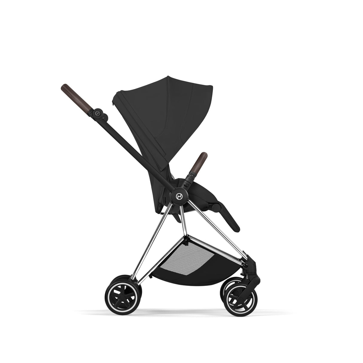 Cybex Mios Style Pushchair & Fold Cot Bundle - Sepia Black & Chrome Brown Frame