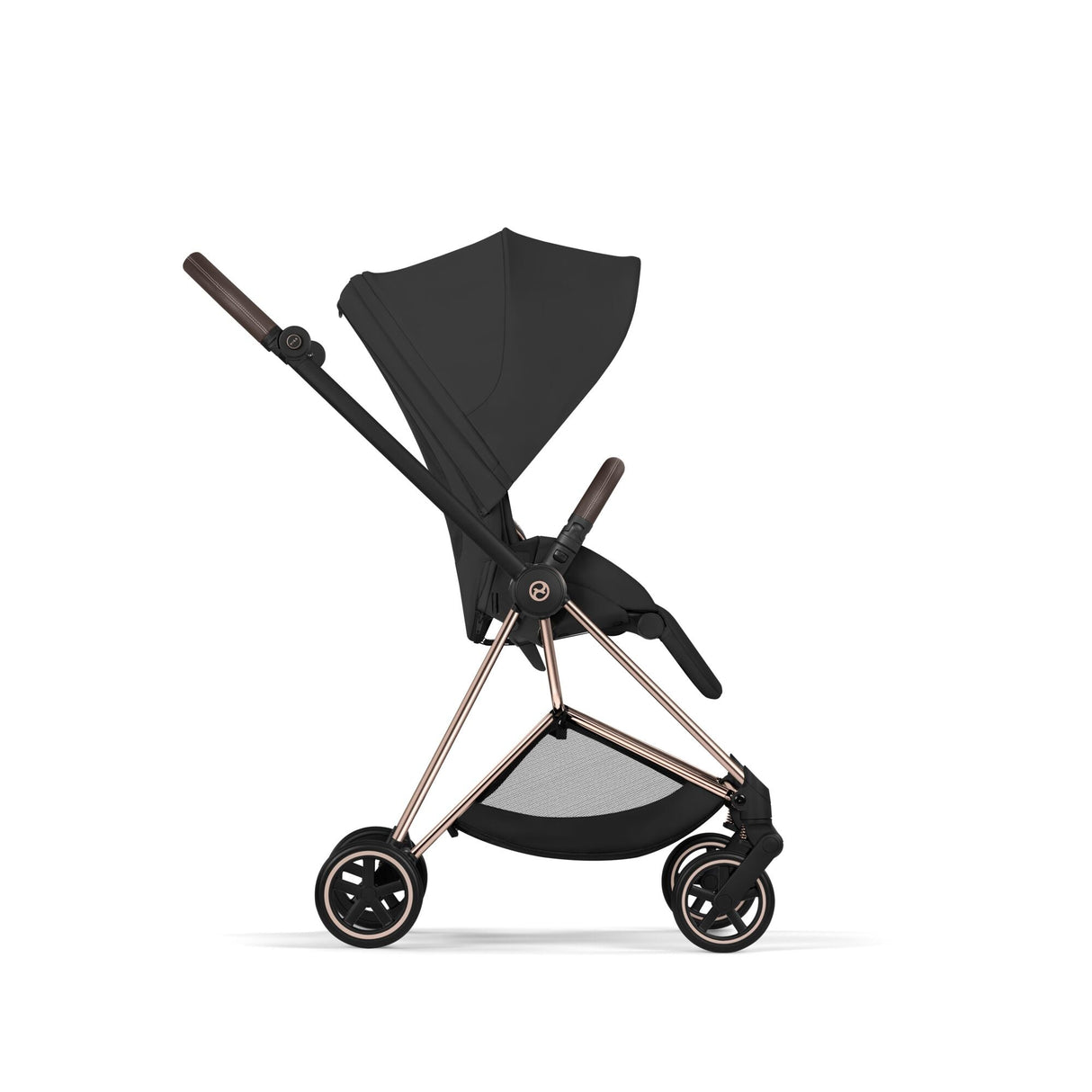 Cybex MIOS Comfort Set (Pushchair & Carrycot) - Sepia Black with Rose Gold Frame
