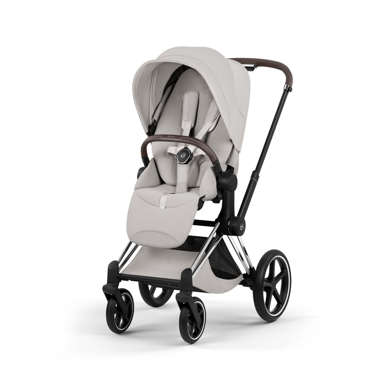 Cybex Priam Style Pushchair - City Grey with Chrome Brown Frame