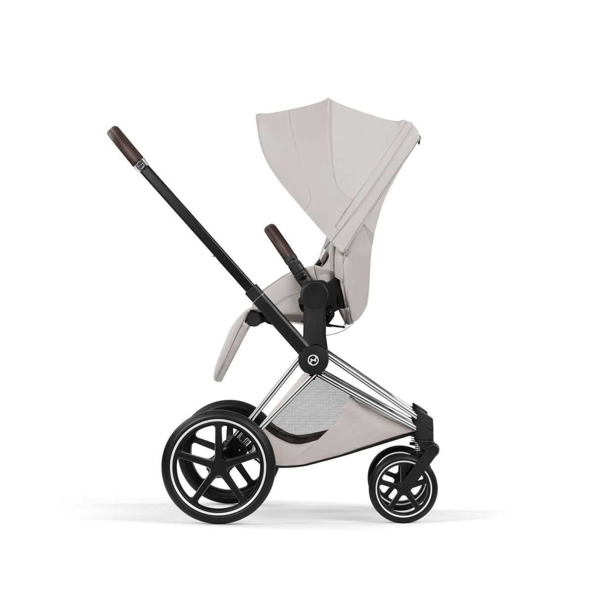 Cybex Priam Style Pushchair - City Grey with Chrome Brown Frame