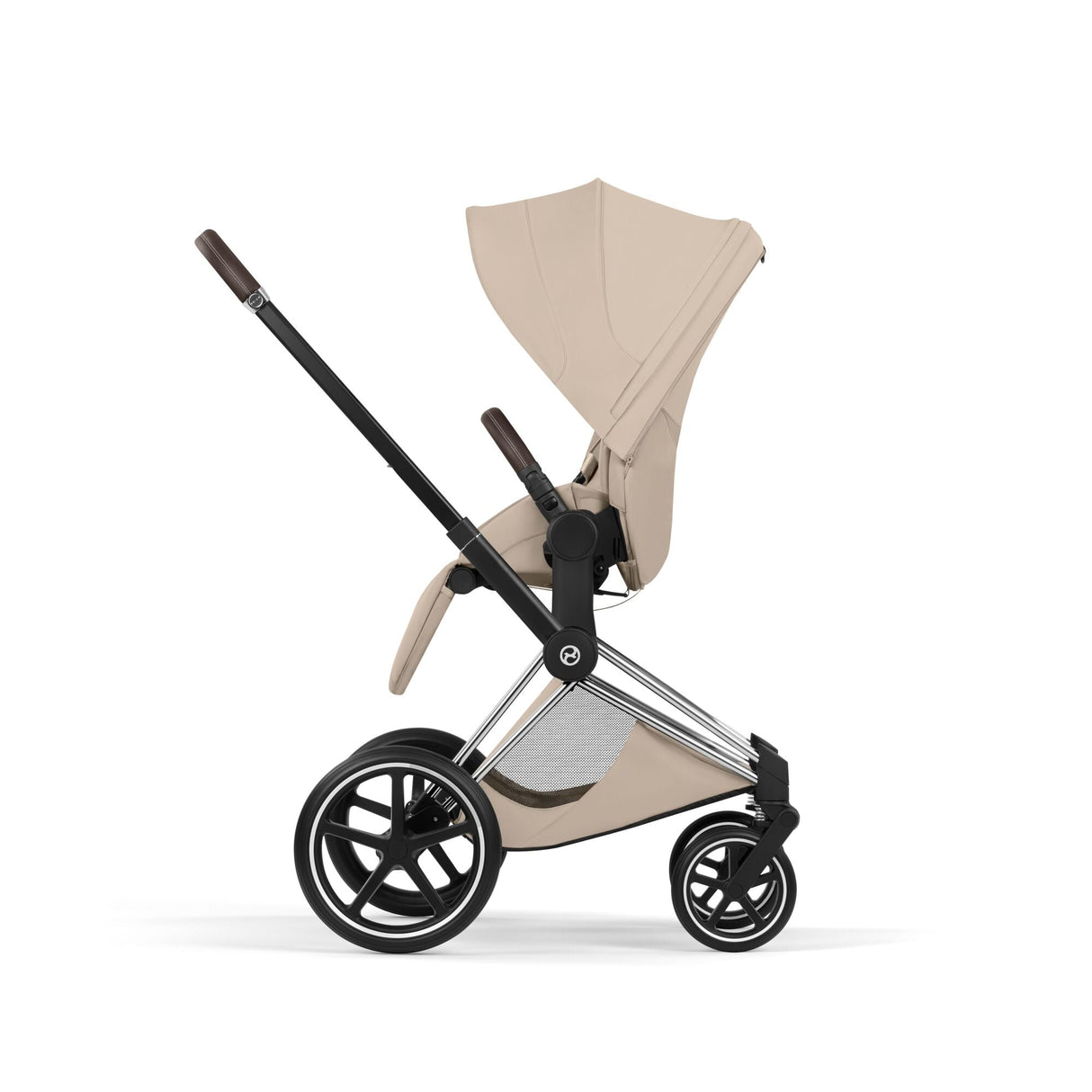 Cybex Priam Style Pushchair - Cozy Beige with Chrome Brown Frame