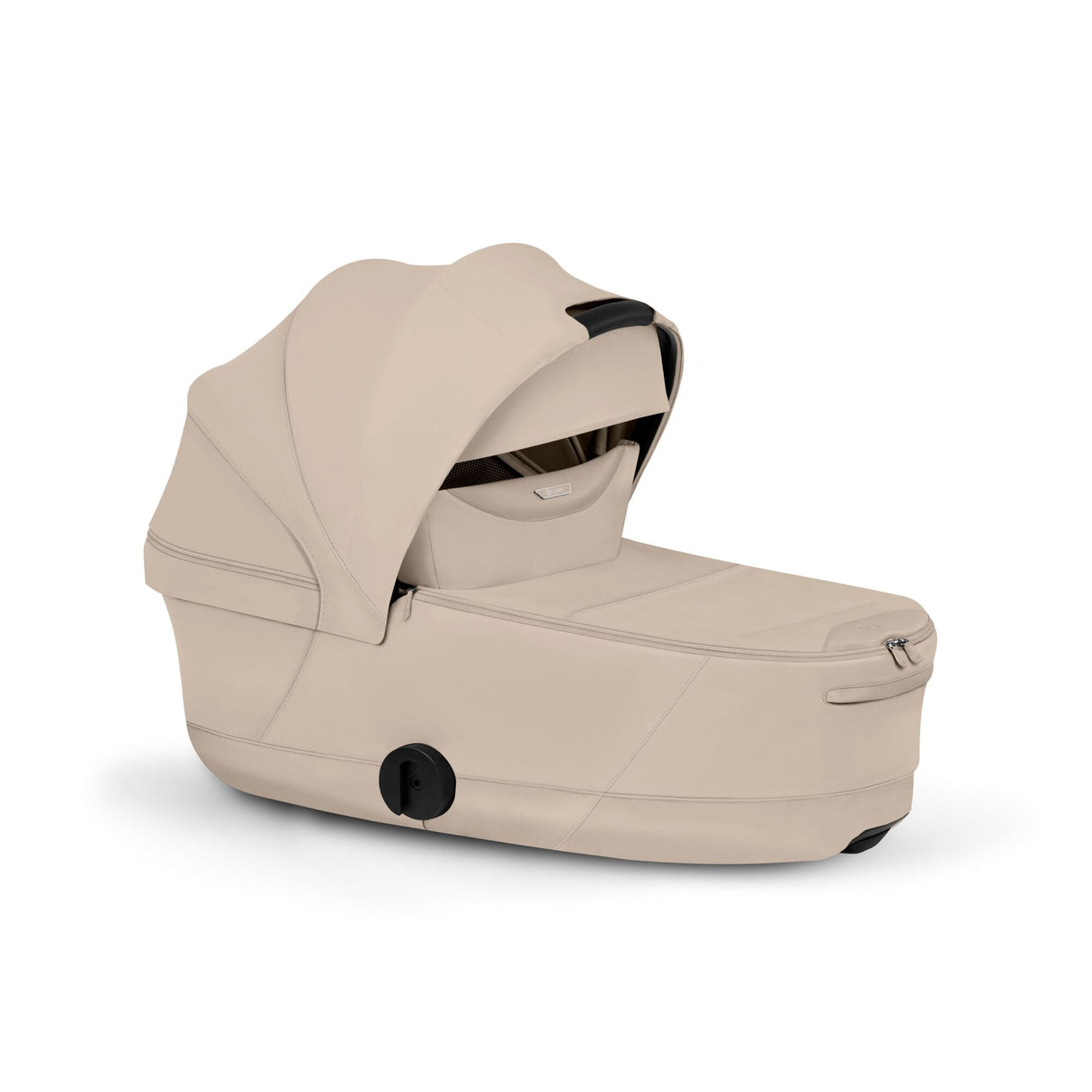 Cybex e-PRIAM Fold Cot Accessory Bundle - Style Cozy Beige & Chrome Brown Frame