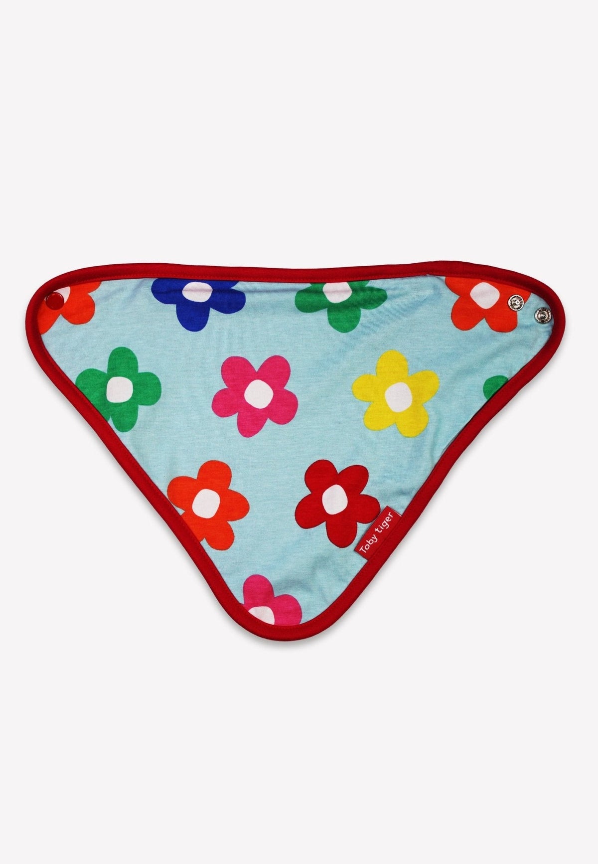 Toby Tiger Organic Rainbow Bloom Print Dribble Bib