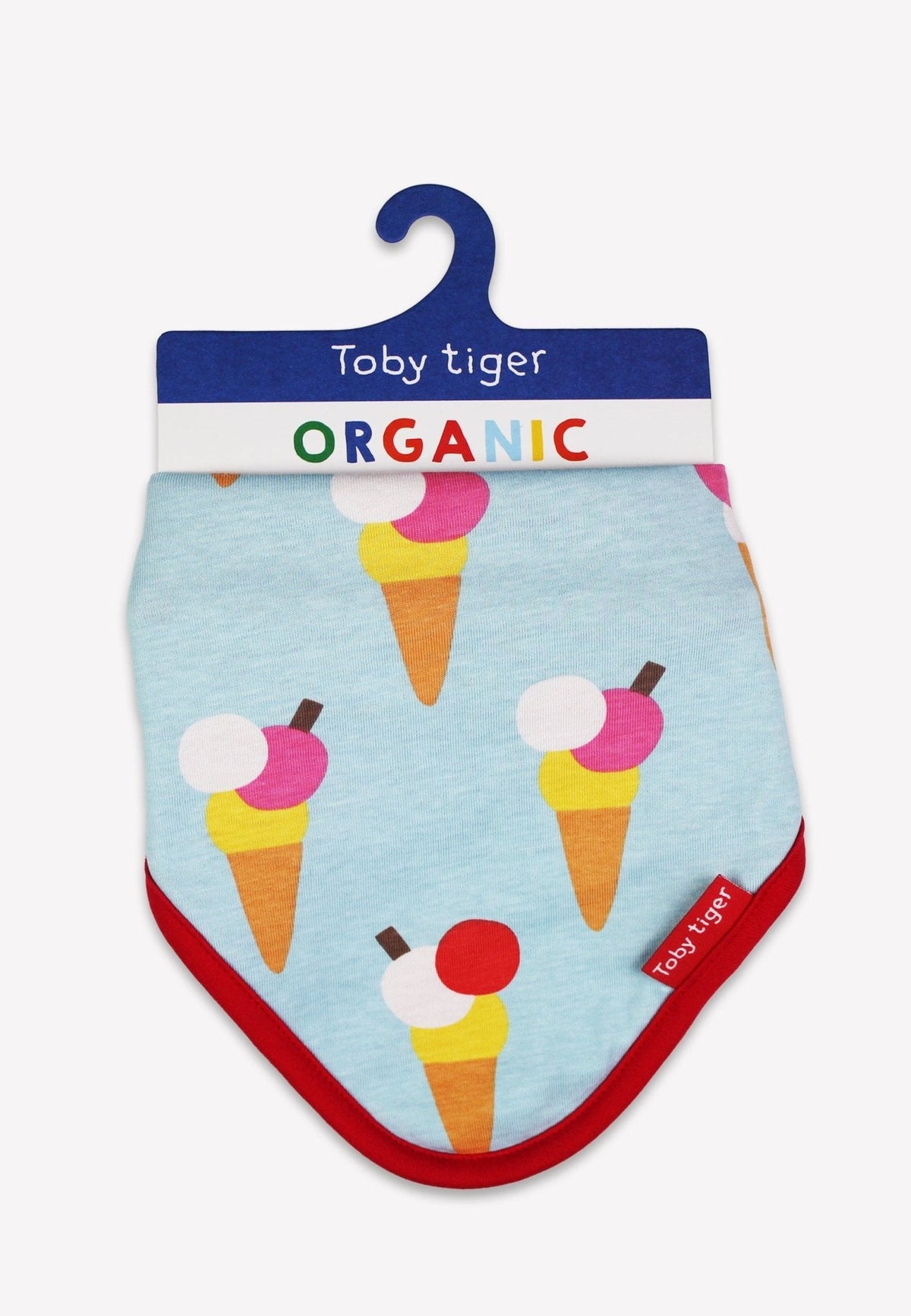 Toby Tiger Organic Ice Cream Cones Print Dribble Bib