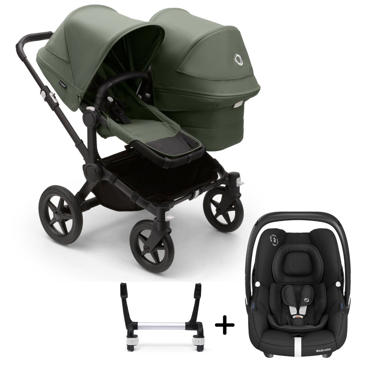 Bugaboo Donkey 5 Duo with Maxi-Cosi Cabriofix iSize Travel System - Forest Green