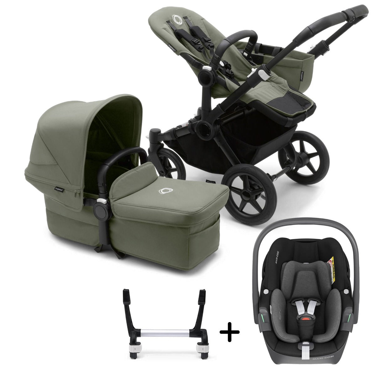 Bugaboo Donkey 5 Mono with Maxi-Cosi Pebble 360 Travel System - Forest Green
