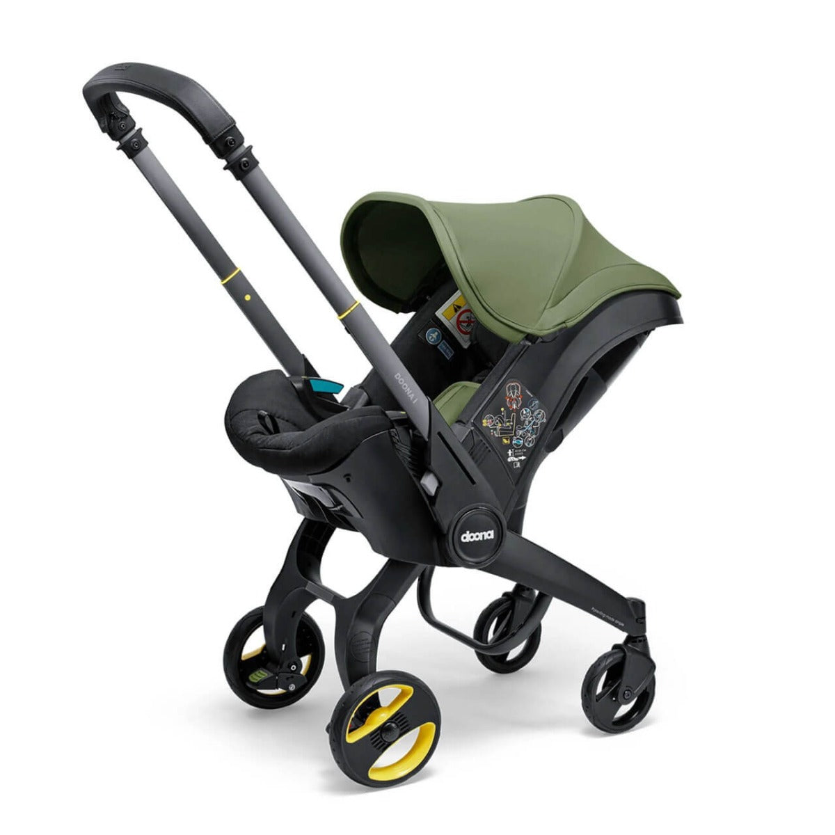 Doona i Infant Car Seat Stroller + IsoFix Base - Desert Green