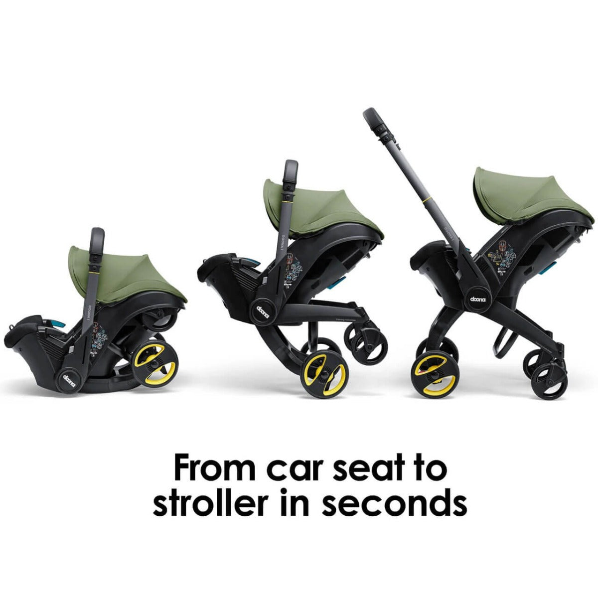 Doona i Infant Car Seat Stroller + IsoFix Base - Desert Green