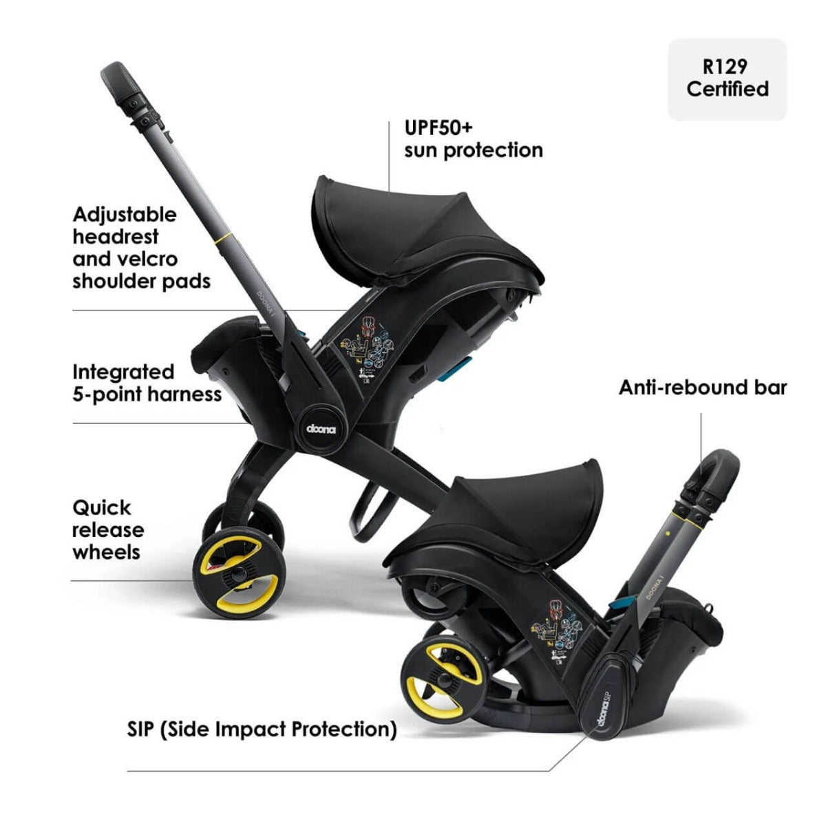 Doona i Infant Car Seat Stroller - Nitro Black