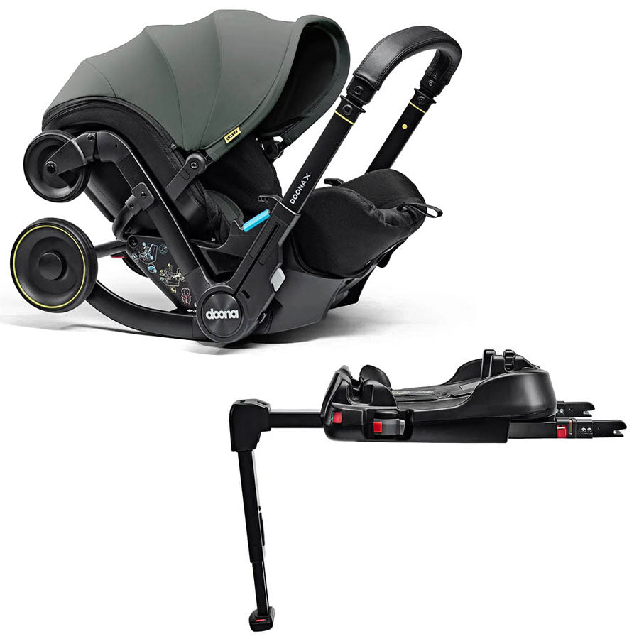 Doona X Infant Car Seat Stroller + IsoFix Base - Slate Green