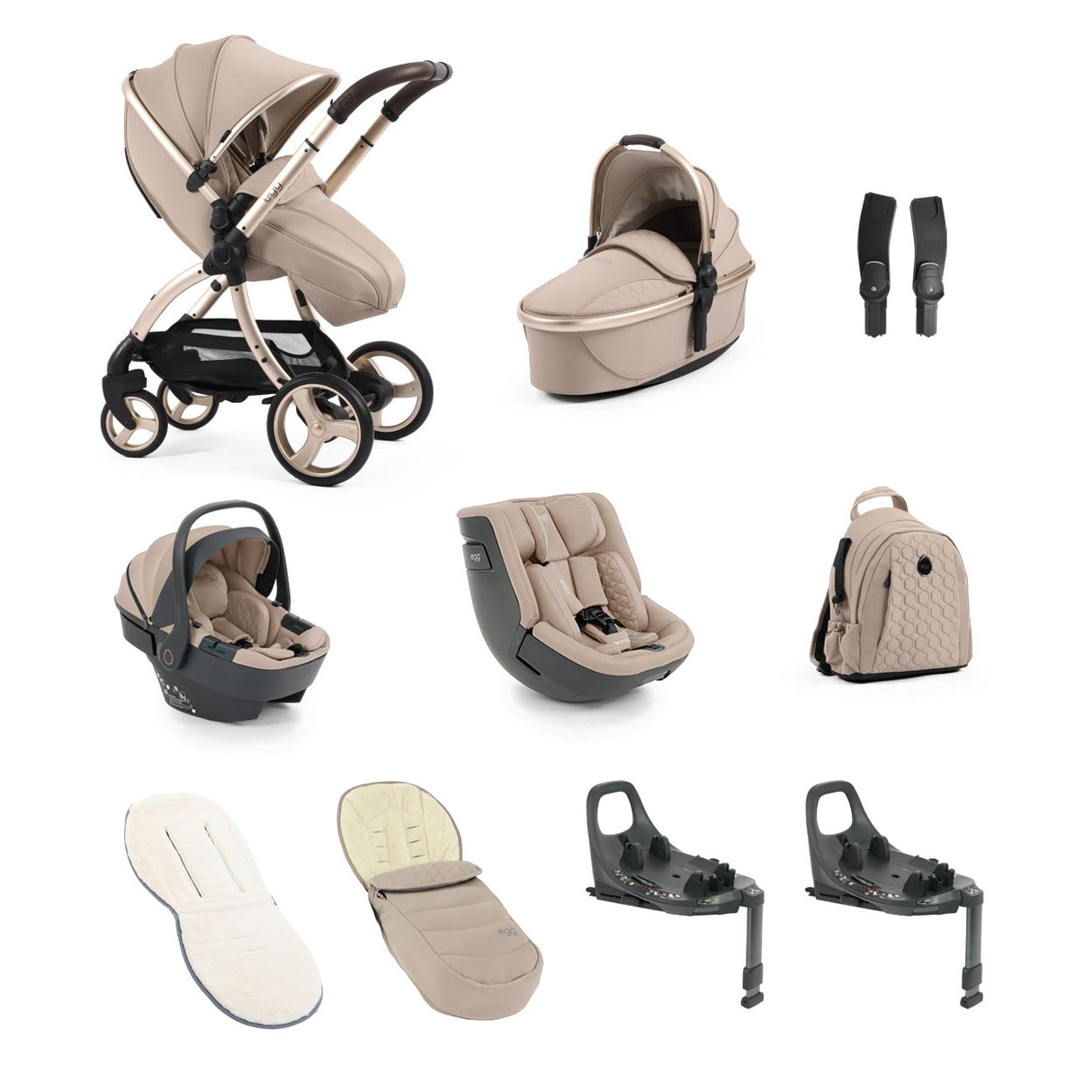 Egg 3 Ultimate Shell 360 Travel System Bundle - Feather