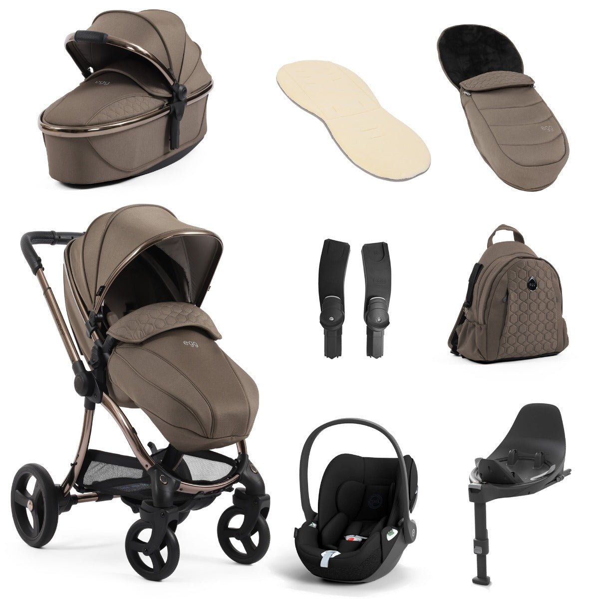 Egg 3 Luxury Cybex Cloud T i-Size Travel System Bundle - Mink