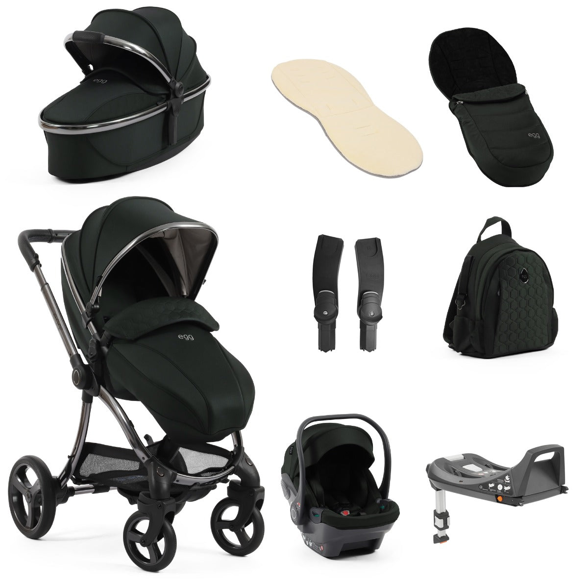 Egg 3 Luxury Shell i-Size Travel System Bundle - Black Olive