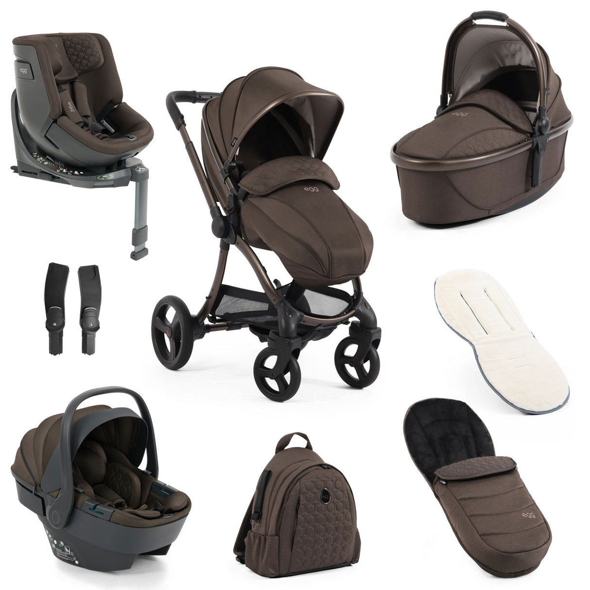 Egg 3 Ultimate Shell 360 Travel System Bundle - Chocolate Velvet