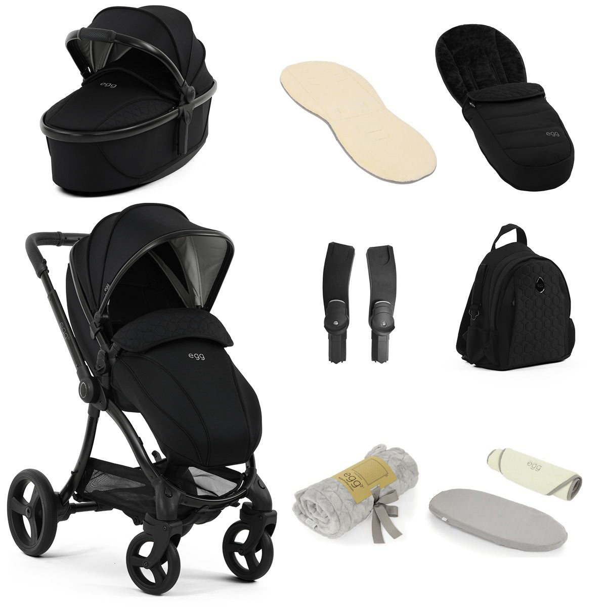 Egg 3 Stroller 9 Piece Snuggle Accessory Bundle - Panther
