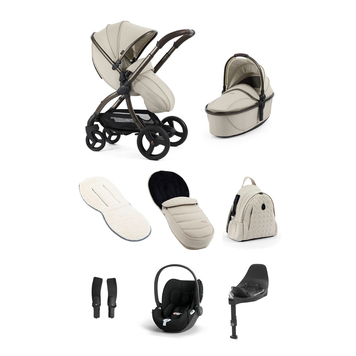 Egg 3 Luxury Cybex Cloud T i-Size Travel System Bundle - Cashmere