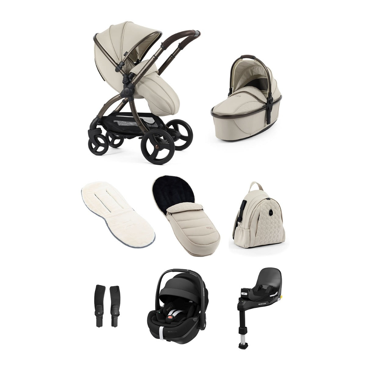 Egg 3 Luxury Maxi-Cosi Pebble 360 Pro2 i-Size Travel System Bundle - Cashmere