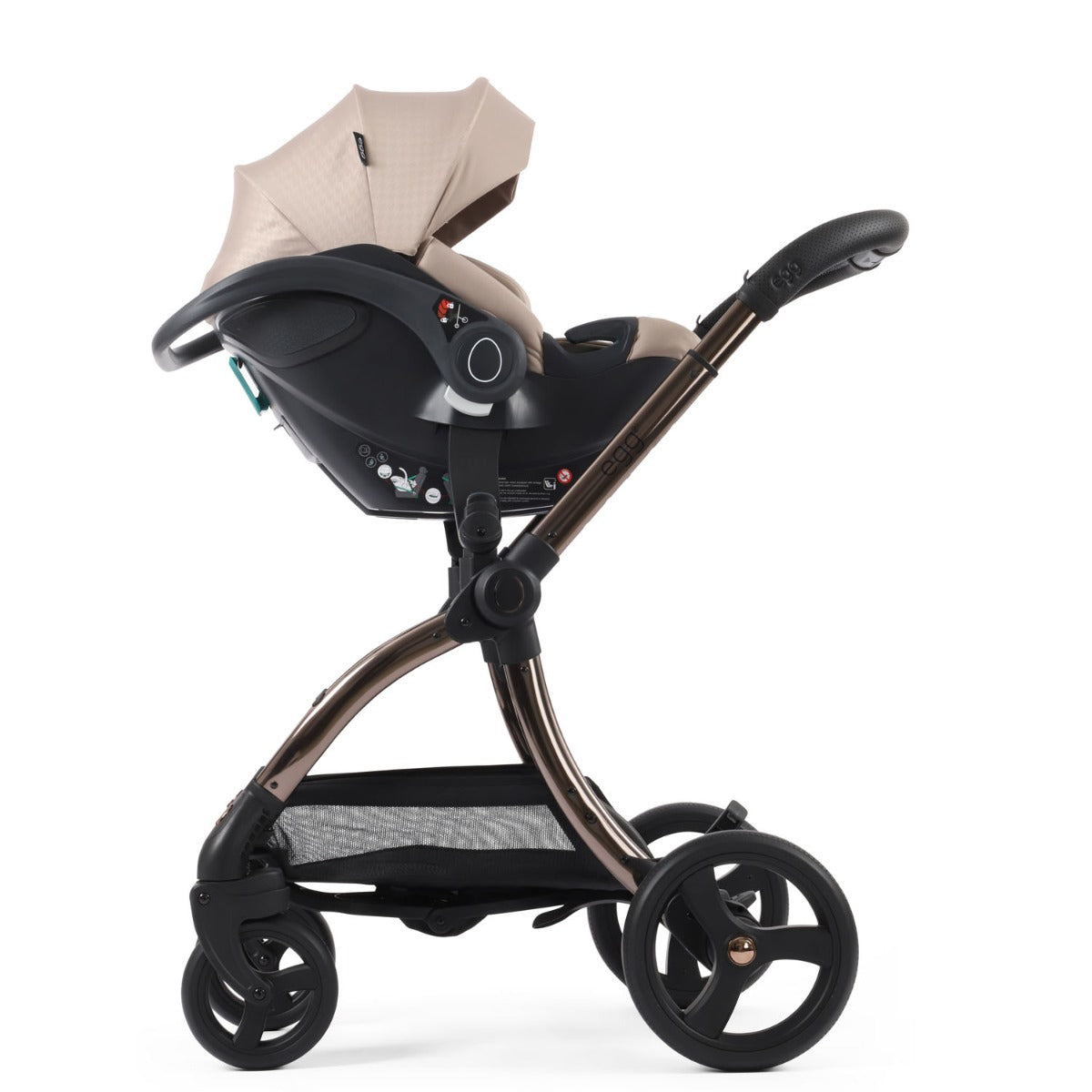 Egg 3 Luxury Shell i-Size Special Edition Travel System Bundle - Houndstooth Almond