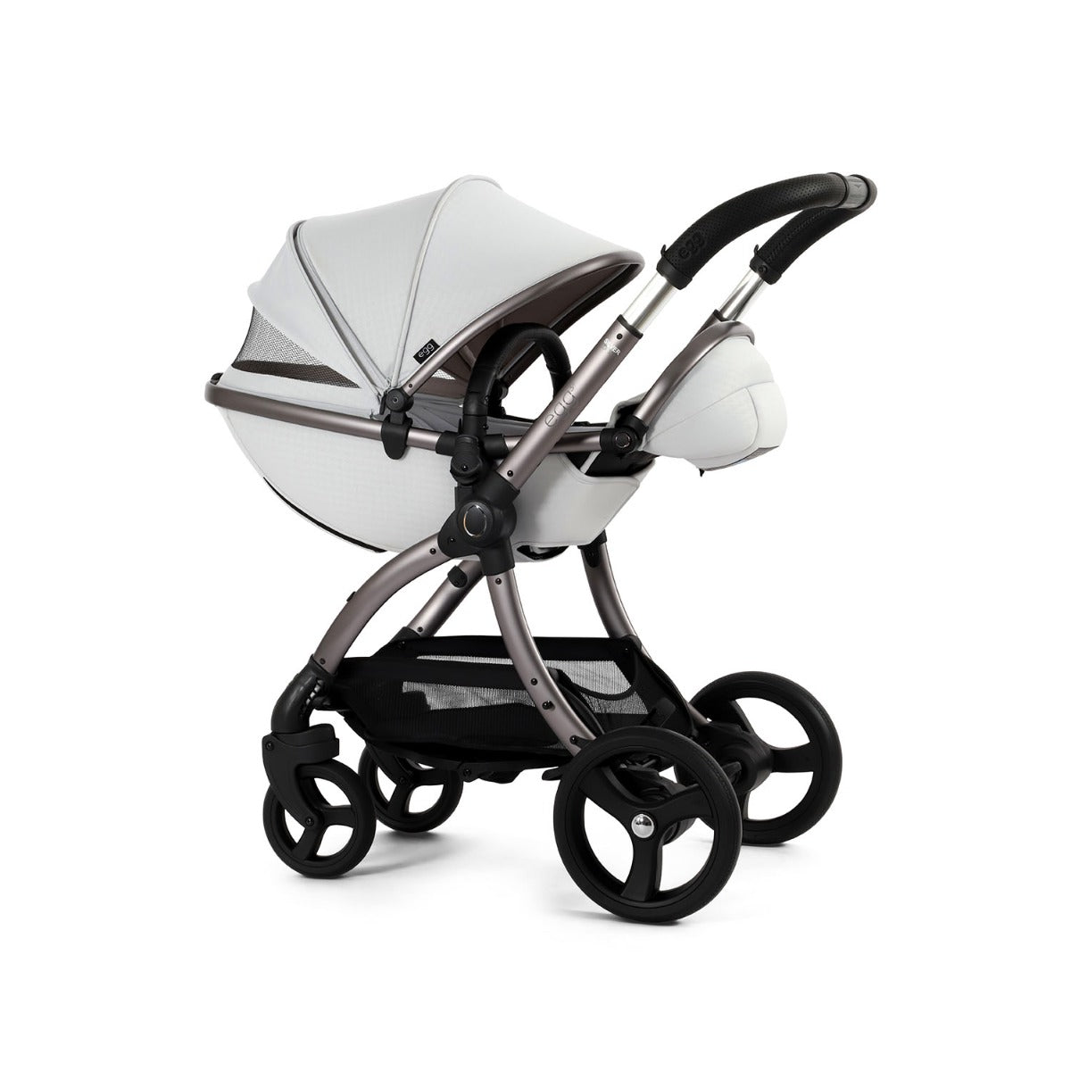 Egg 3 Luxury Shell i-Size Special Edition Travel System Bundle - Houndstooth Silver