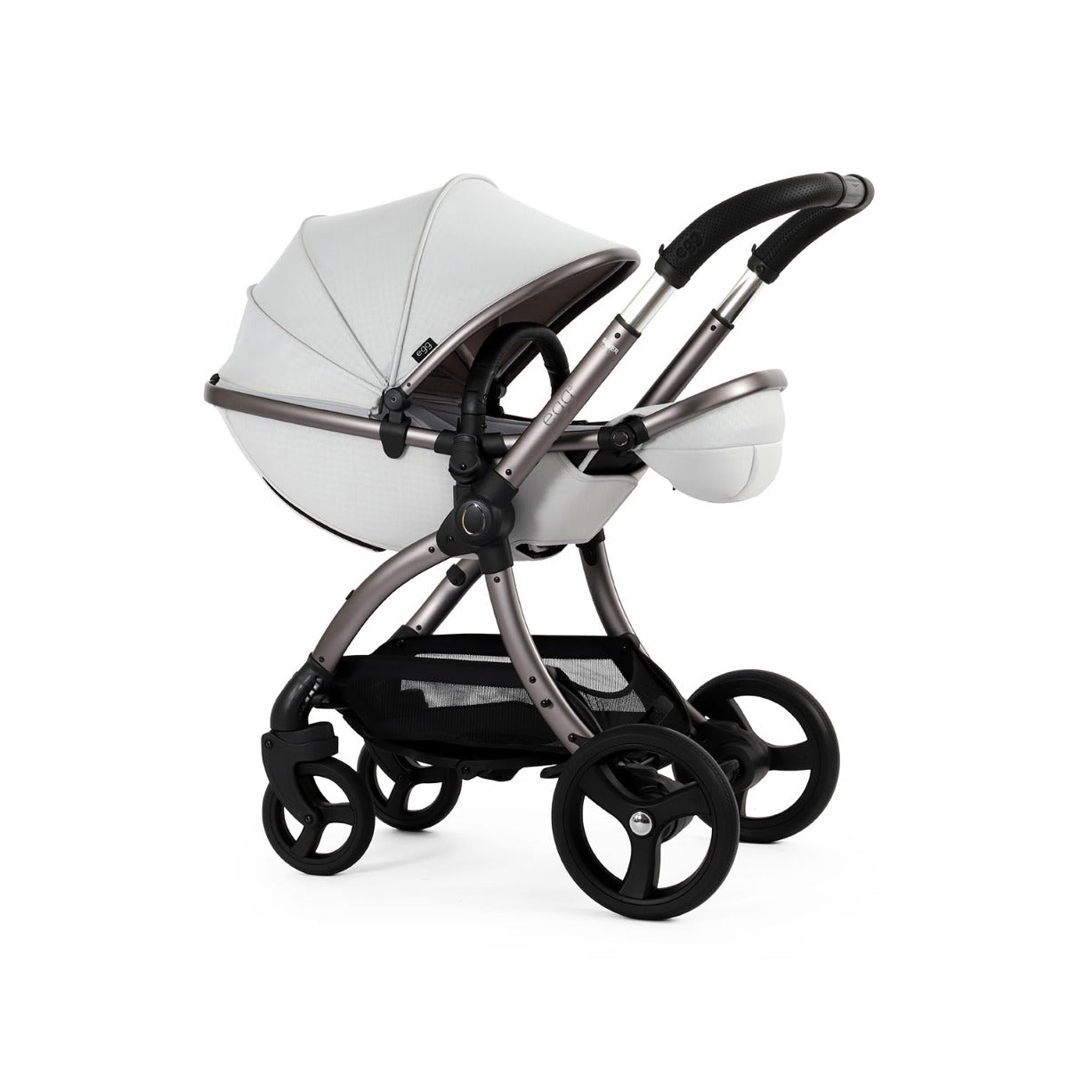 Egg 3 Luxury Shell i-Size Special Edition Travel System Bundle - Houndstooth Silver