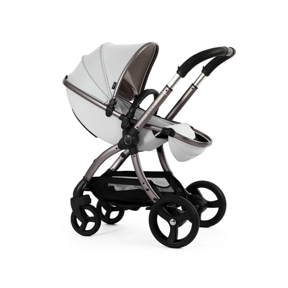 Egg 3 Luxury Shell i-Size Special Edition Travel System Bundle - Houndstooth Silver
