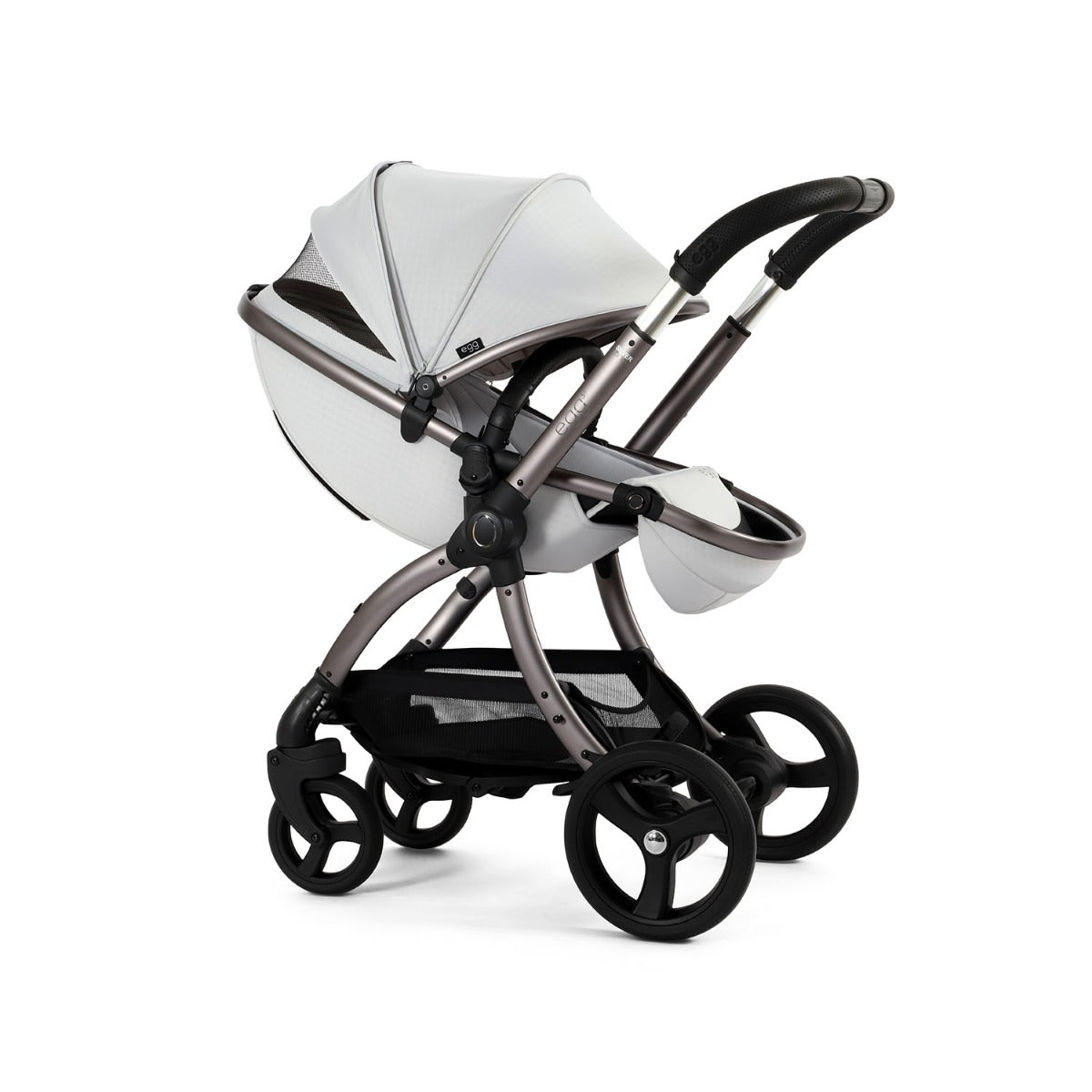 Egg 3 Luxury Shell i-Size Special Edition Travel System Bundle - Houndstooth Silver