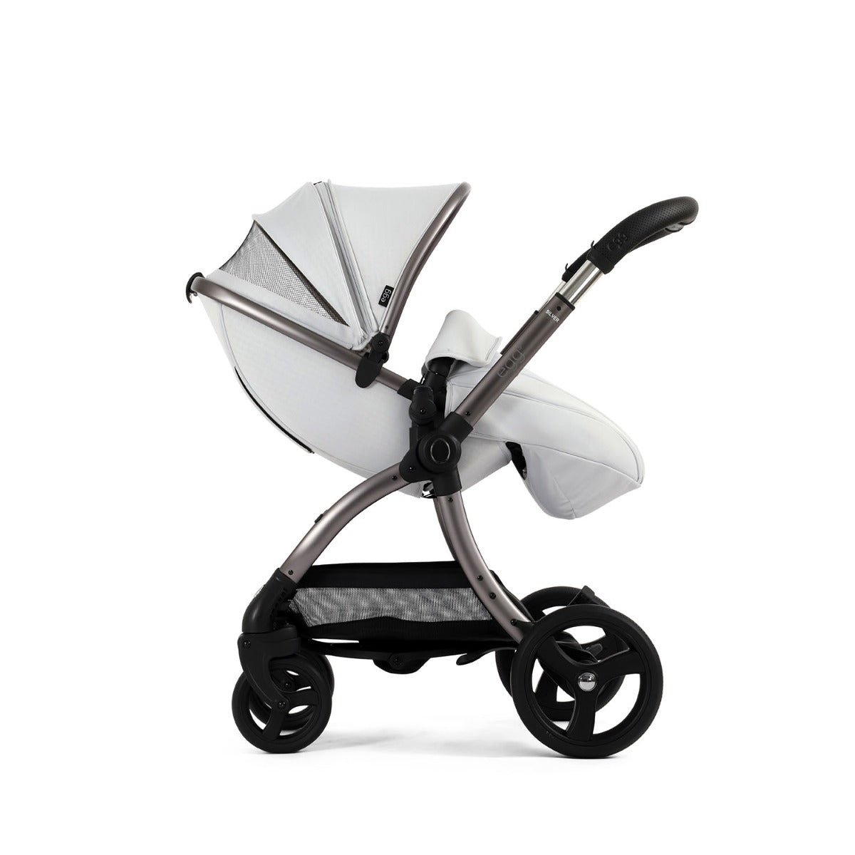 Egg 3 Luxury Shell i-Size Special Edition Travel System Bundle - Houndstooth Silver