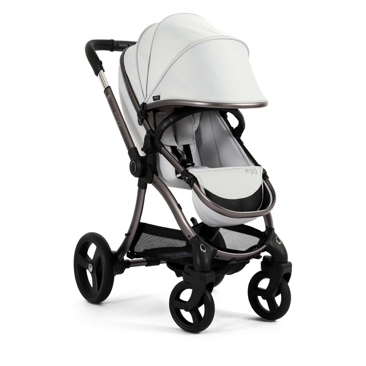 Egg 3 Luxury Shell i-Size Special Edition Travel System Bundle - Houndstooth Silver