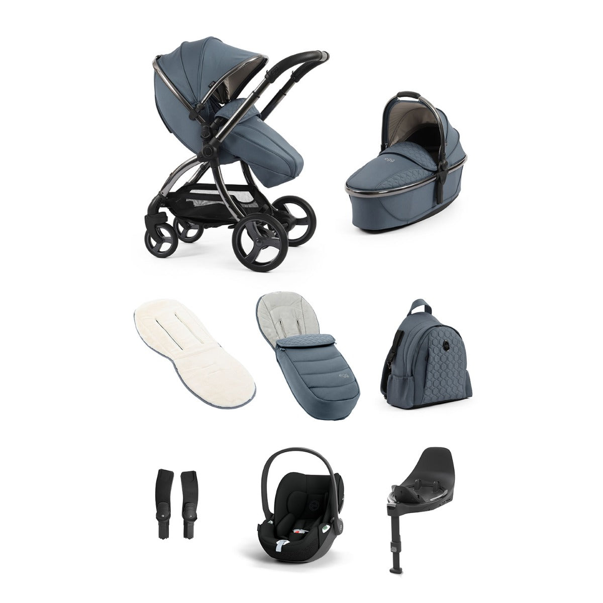 Egg 3 Luxury Cybex Cloud T i-Size Travel System Bundle - Topaz
