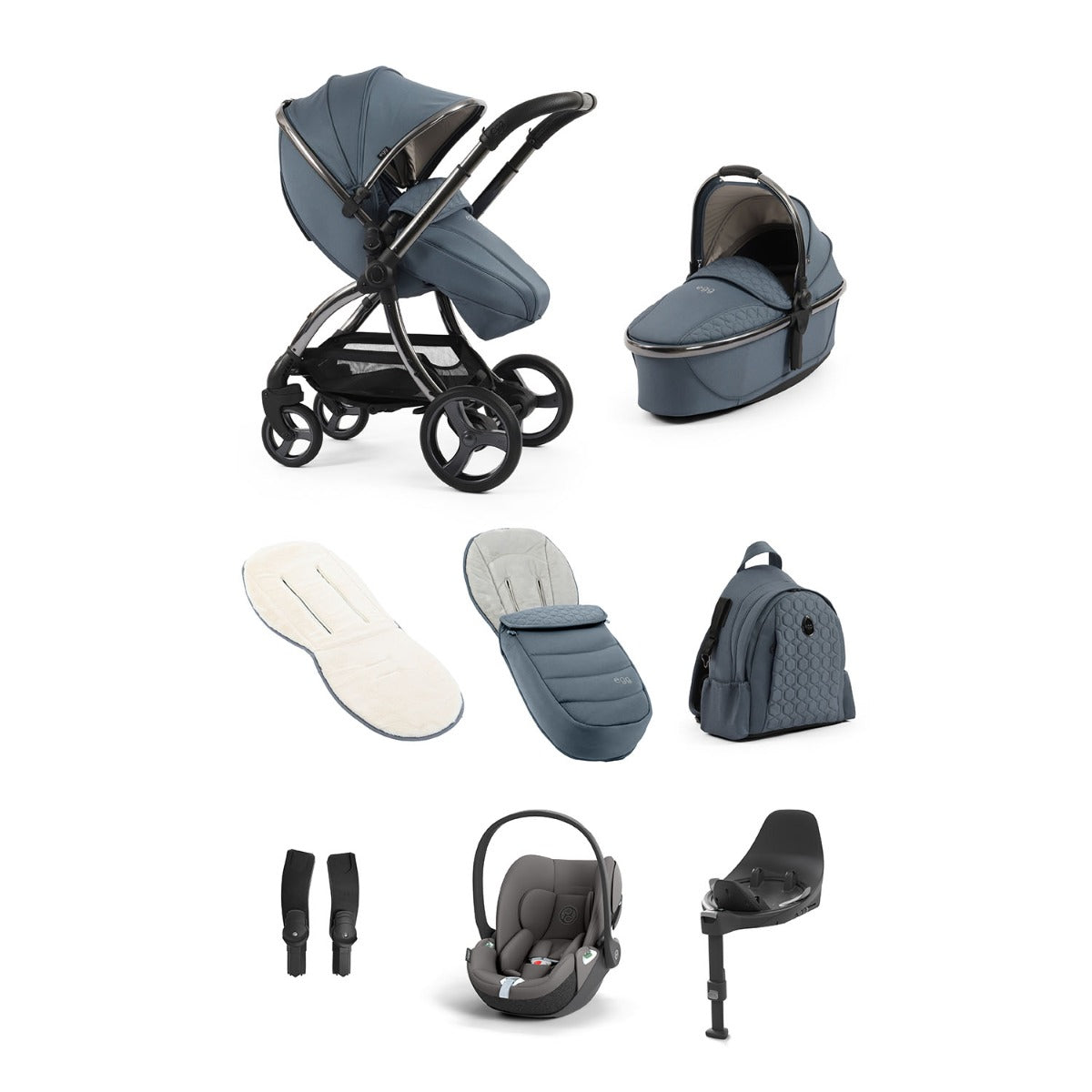 Egg 3 Luxury Cybex Cloud T i-Size Travel System Bundle - Topaz