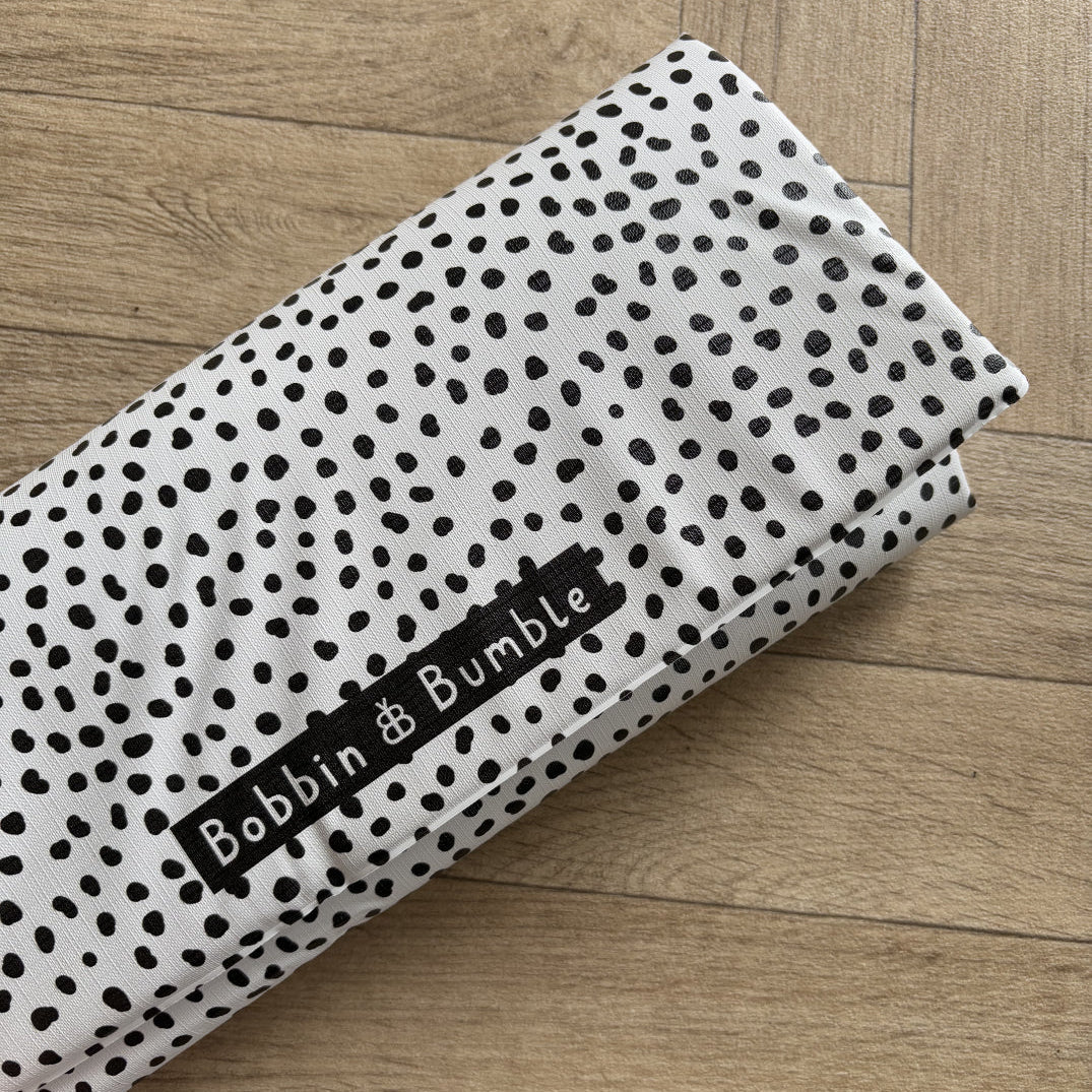 Travel Changing Mat - Black Spotty Print