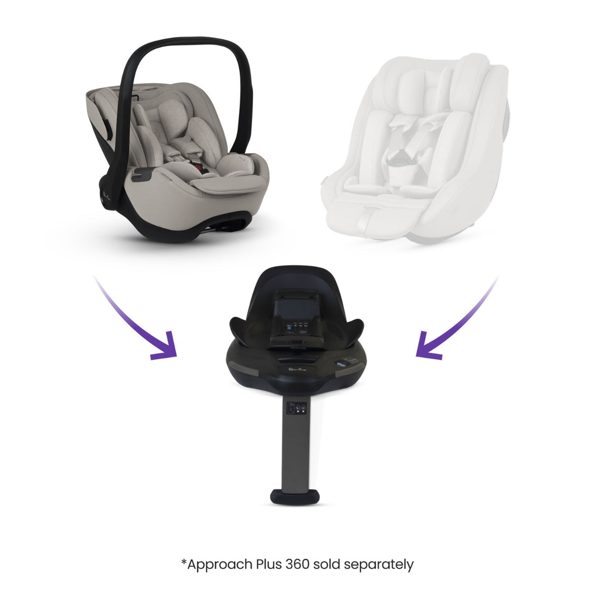 Silver Cross Glide Plus 360 Infant Car Seat & Base Plus 360 - Natural Taupe