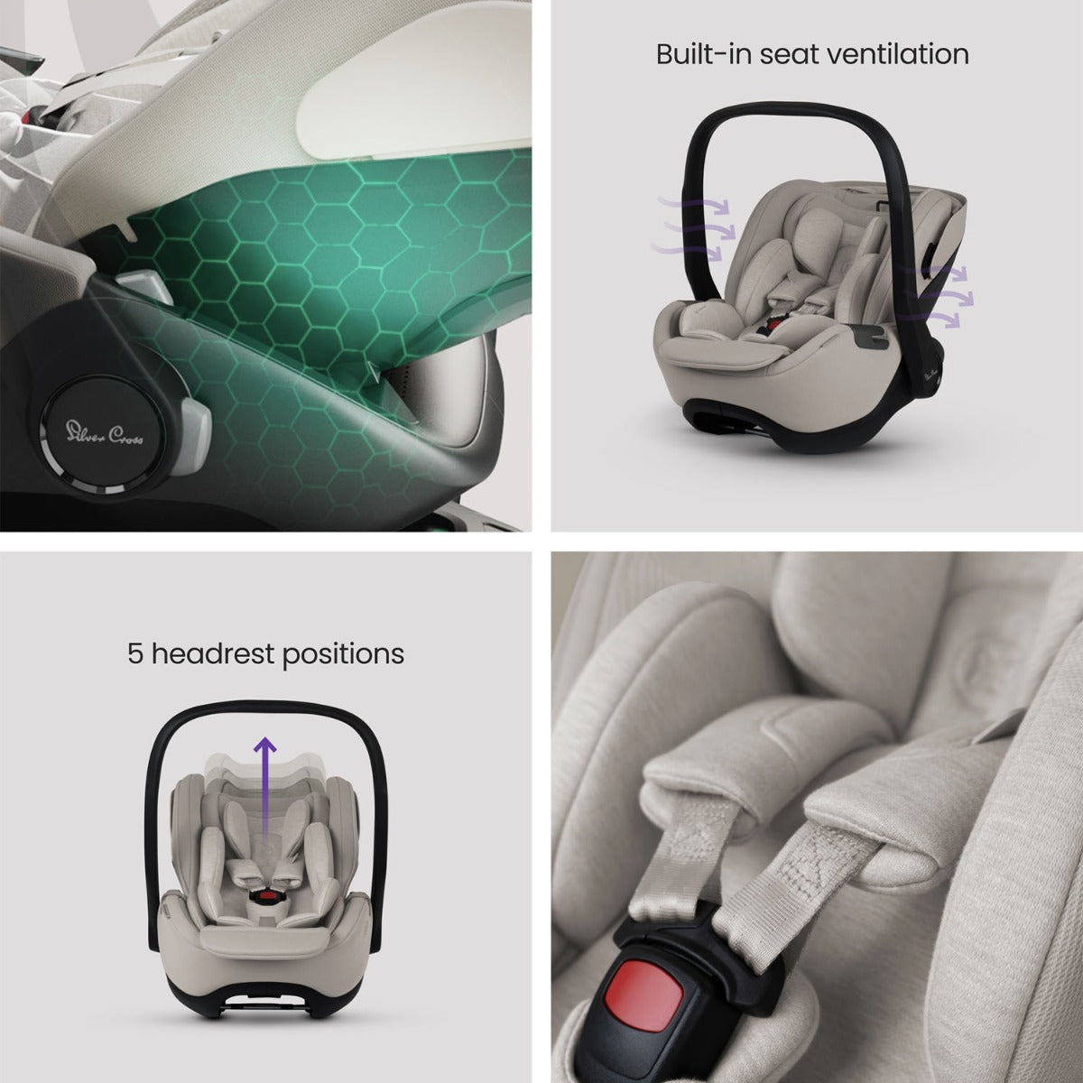 Silver Cross Glide Plus 360 Infant Car Seat & Base Plus 360 - Natural Taupe