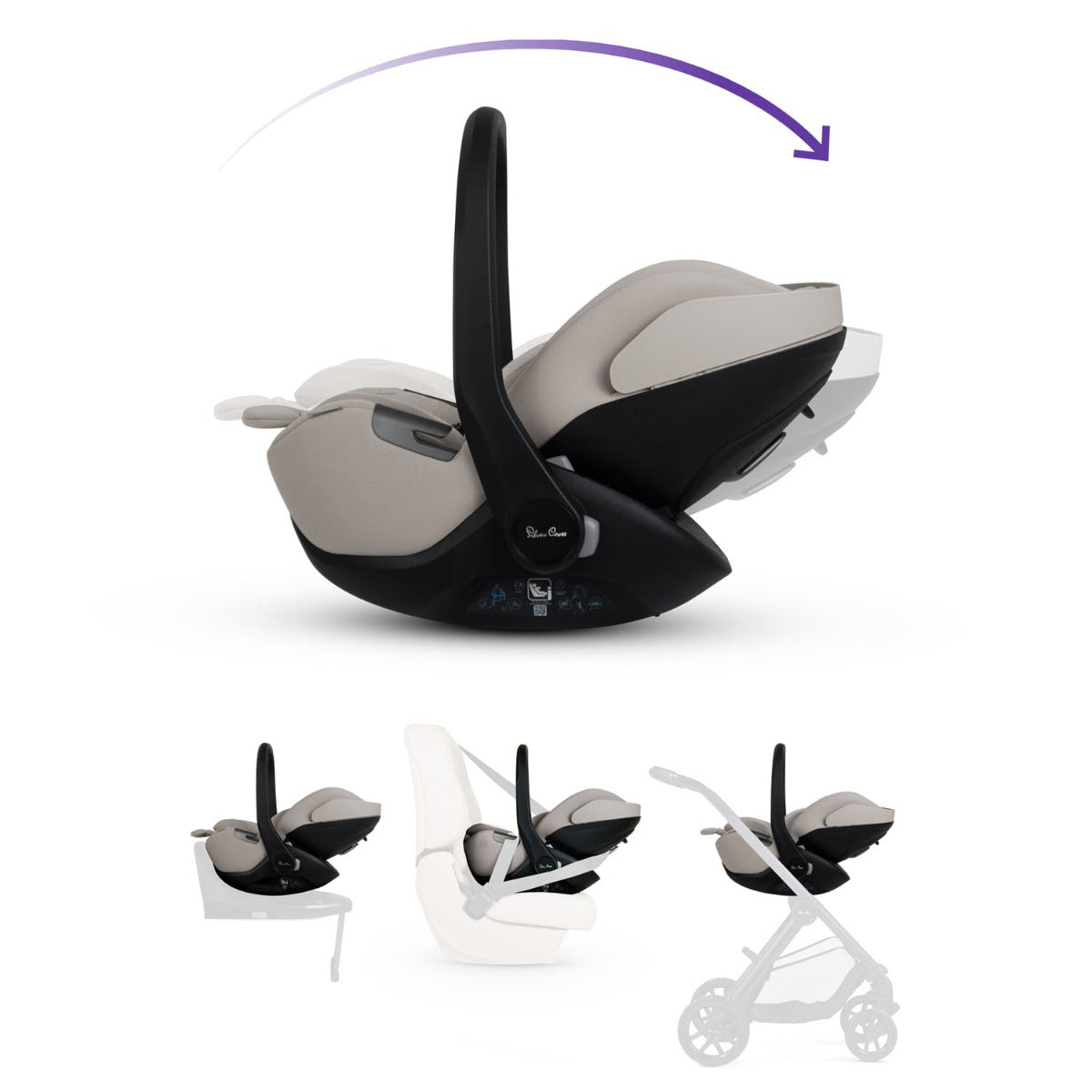 Silver Cross Glide Plus 360 Infant Car Seat - Natural Taupe