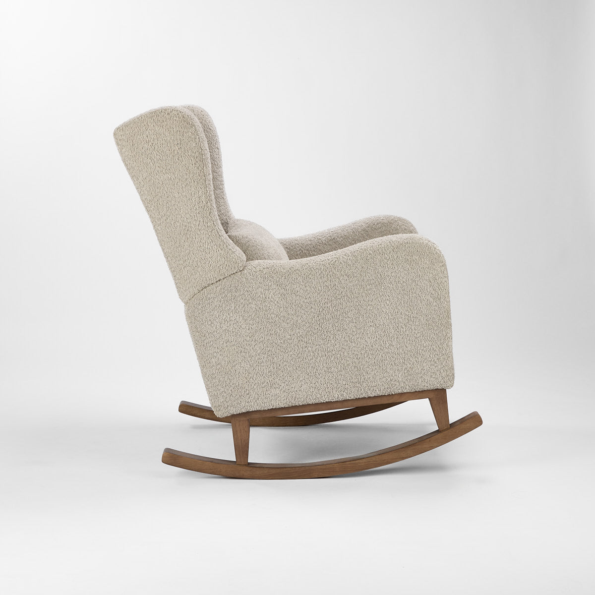 Tutti Bambini Harper Wingback Rocking Chair & Footstool - Mushroom