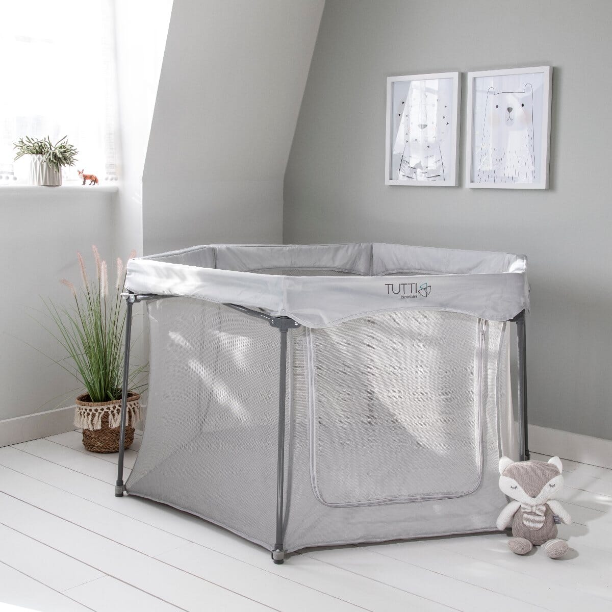 Tutti Bambini Hexa Playpen - Gray