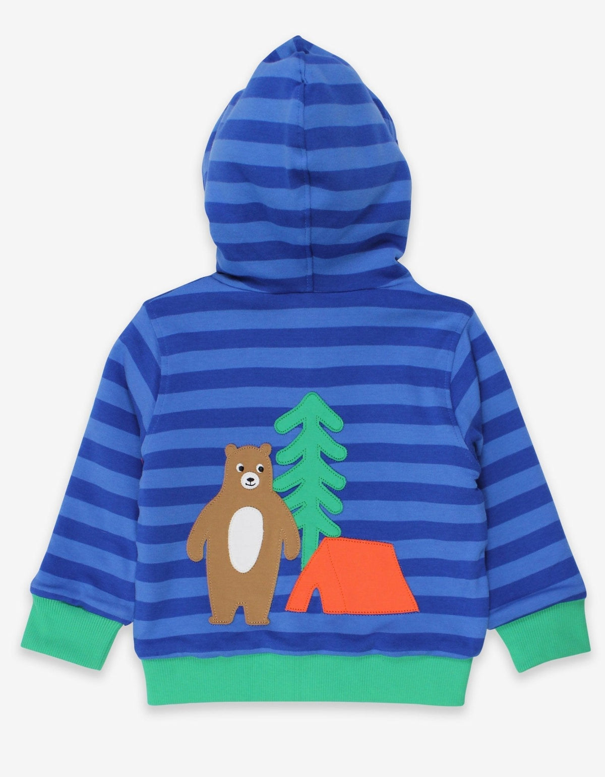 Toby Tiger Organic Camping Bear Applique Hoodie