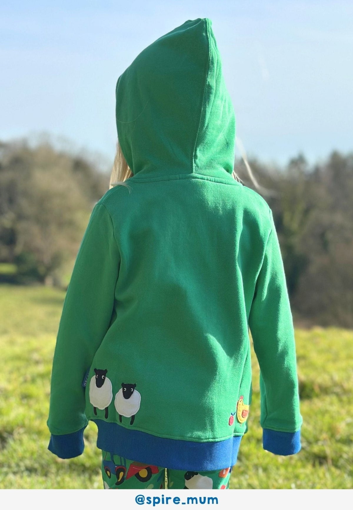 Toby Tiger Organic Hillside Applique Hoodie