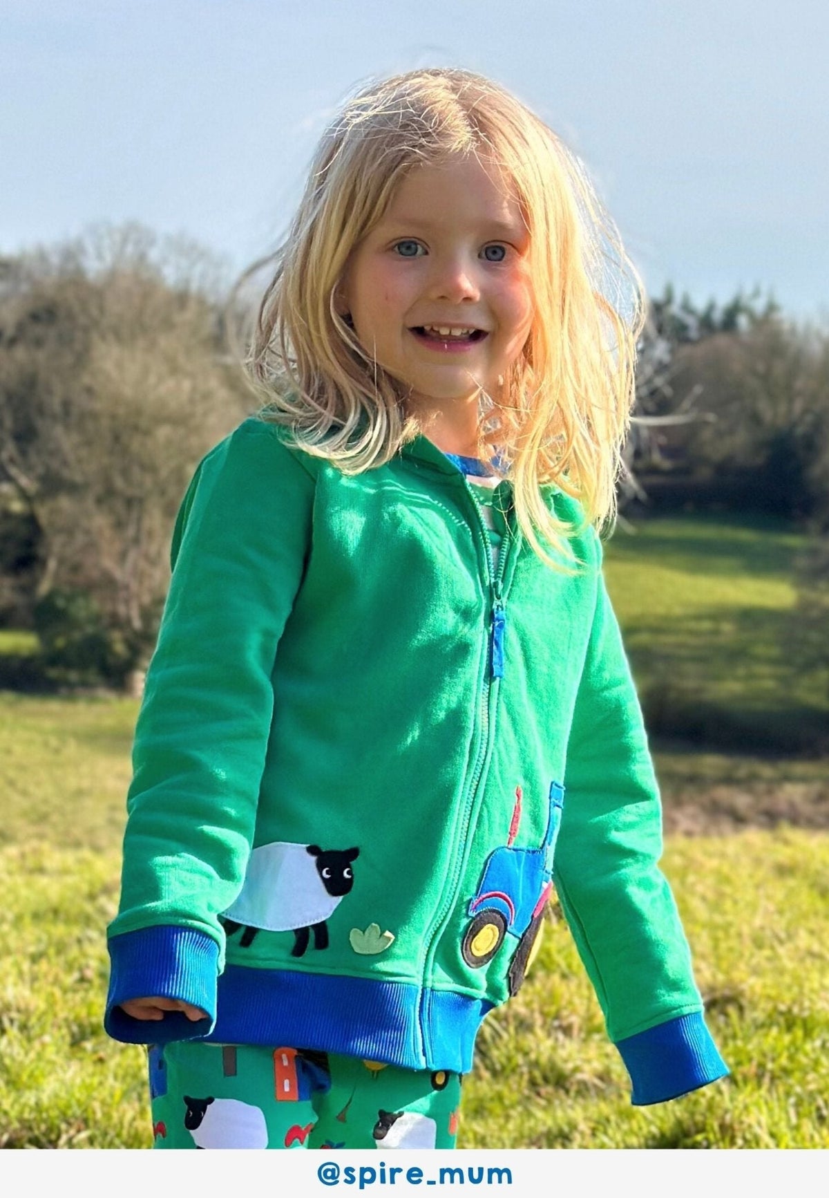 Toby Tiger Organic Hillside Applique Hoodie