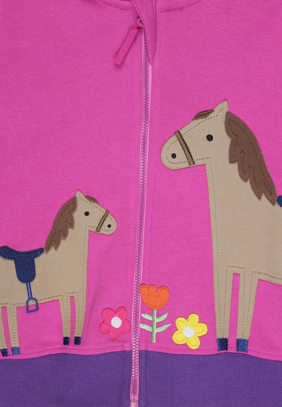 Toby Tiger Organic Hillside Pony Applique Hoodie