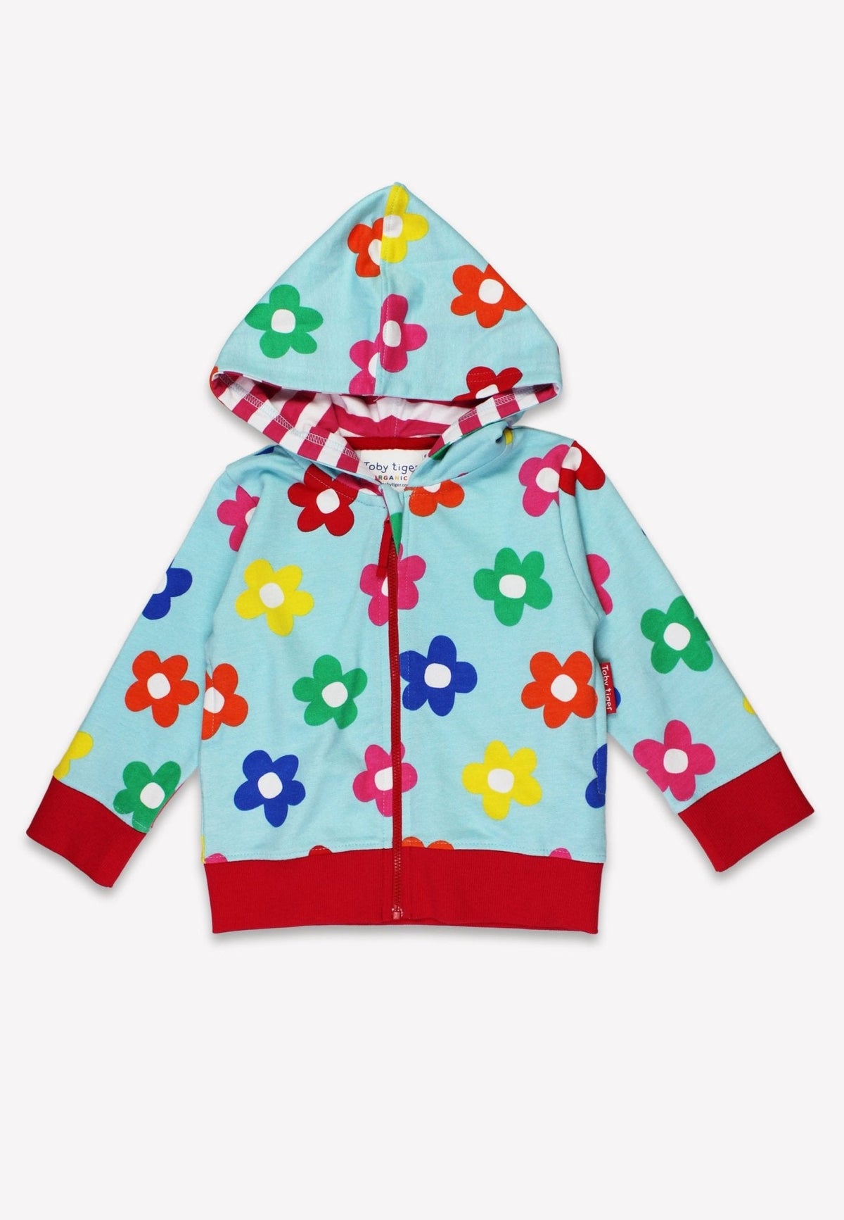 Toby Tiger Organic Rainbow Bloom Print Hoodie