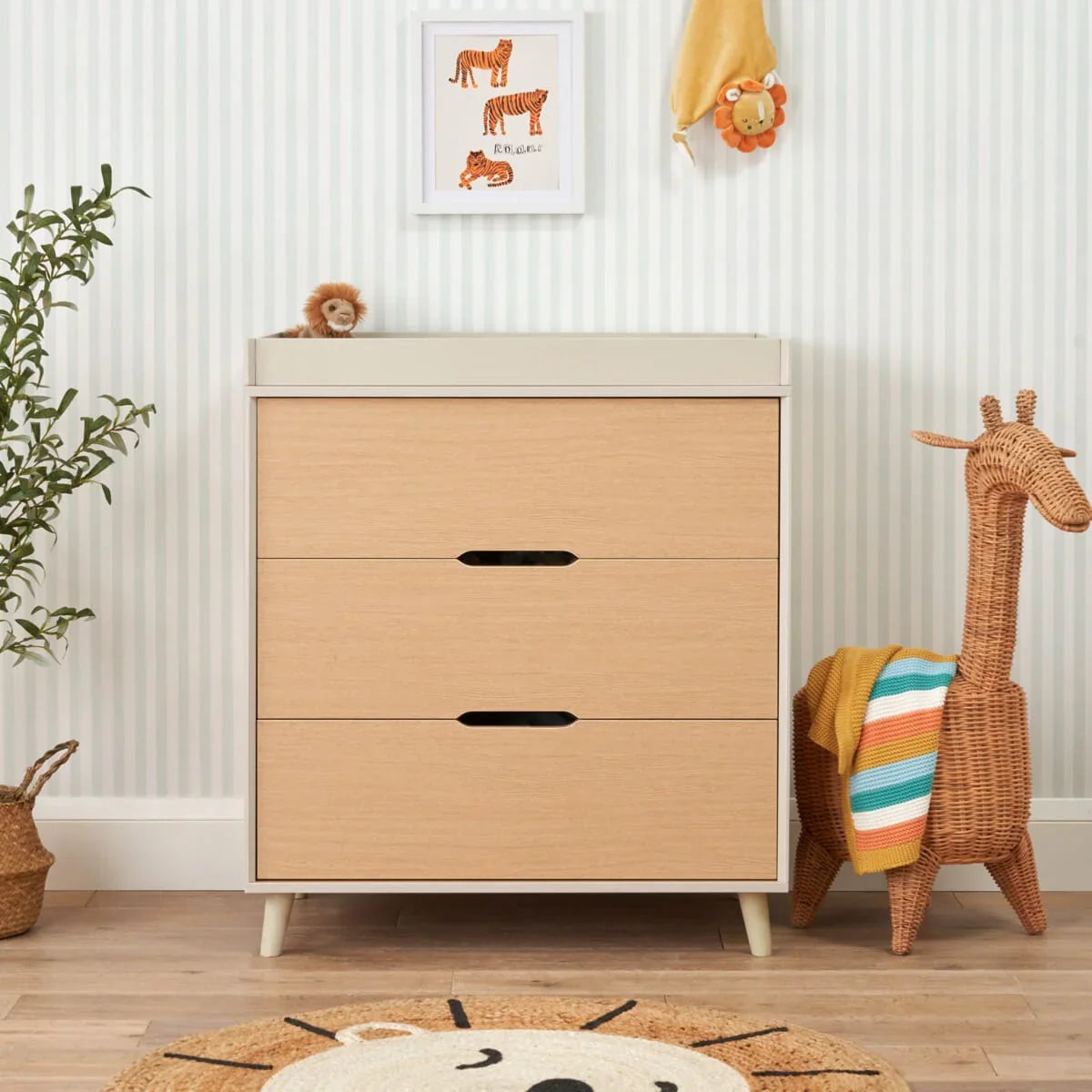 Tutti Bambini Hygge Mini 2 Piece Room Set - Light Oak/White Sand